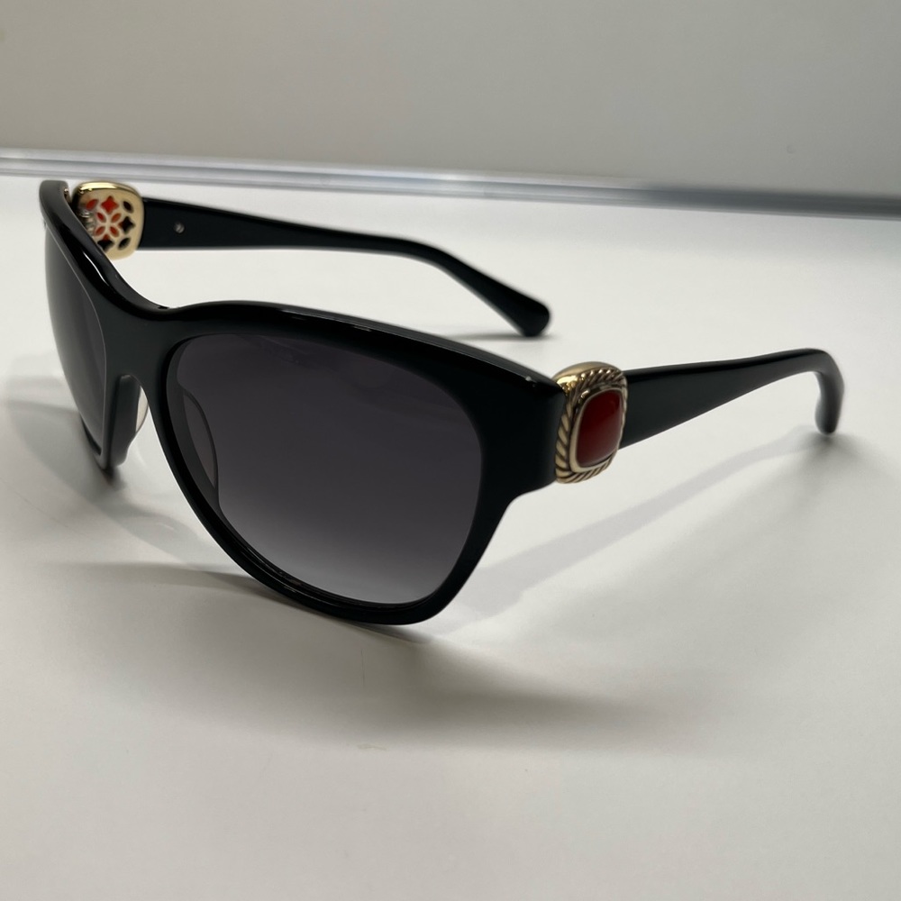 David Yurman Black Sunglasses with Red Accents - original case not included